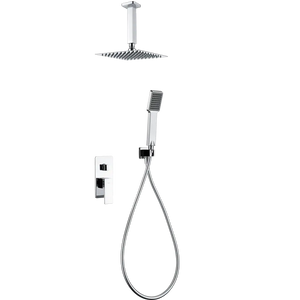 Chrome Single-Lever Built-In Shower Set Modern Design, main product view