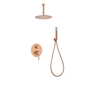 Brushed Rose Gold Built-in Shower Set Single Lever, main product view