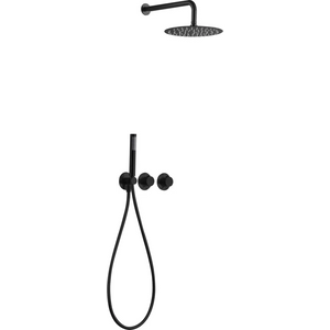 Matte Black Built-in Thermostatic Shower Set, main product view