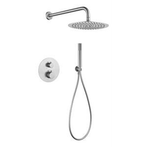 Brushed Nickel Thermostatic Shower Set Built-in, main product view