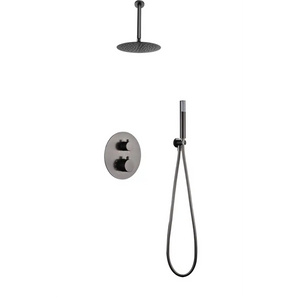 Tivoli Black Gun Metal Built-in Thermostatic Shower Set, main product view