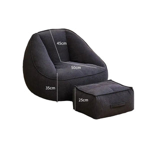 Corduroy Single Lightweight Ottoman Bean Bag Chair - Chair