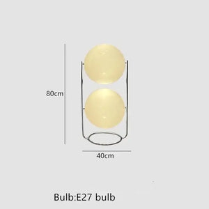 Double Triple Ball Floor Metal Light Lamp - Two Balls / Warm light - Lamp