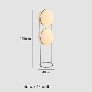 Double Triple Ball Floor Metal Light Lamp - Two Balls Metal / Warm light - Lamp