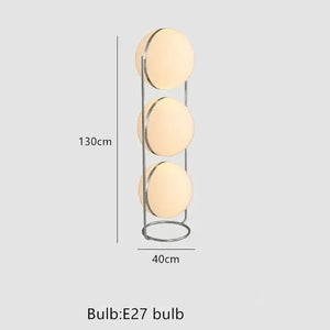 Double Triple Ball Floor Metal Light Lamp - Three Balls / Warm light - Lamp