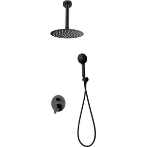 Matte Black Single-Lever Built-In Shower Set, main product view