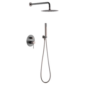 Gray Champagne Single-Lever Built-In Shower Set, main product view