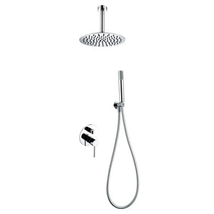 Chrome Single Handle Recessed Shower Set Modern Design, main product view