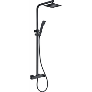 Matte Black Single Handle Shower Set Modern Bathroom, main product view