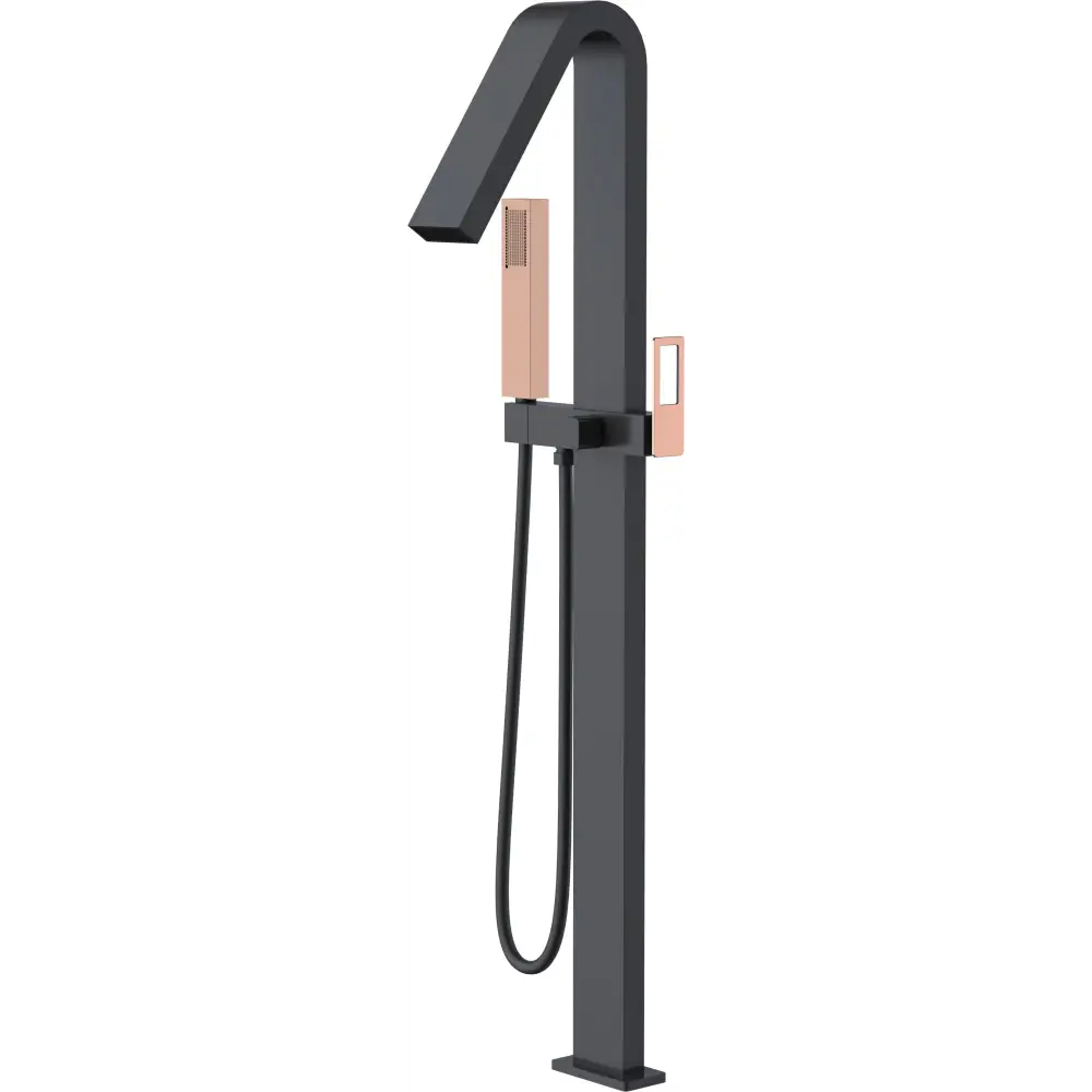 Faucet Bathtub Freestanding Sweden Black Rose Gold | IMEX - Faucet