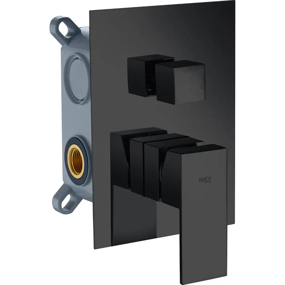 Grifo Empotrado Monomando 3 Vías Negro Mate - Faucet