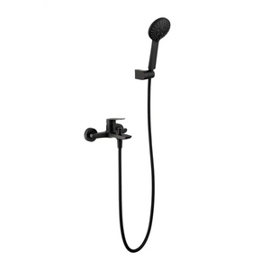 Matte Black Shower Faucet Set Modern Bathroom, main product view