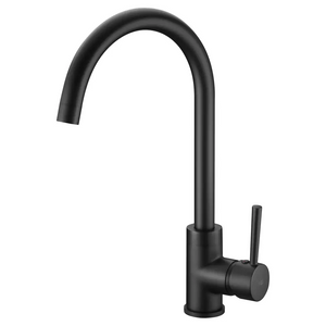 Lyon Matte Black Kitchen Faucet Modern Design, main product view
