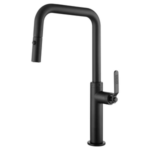 Matte Black Kitchen Faucet Modern Minimalist Design, main product view
