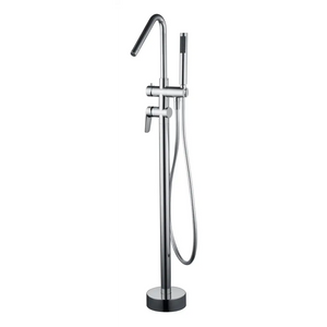 Chrome Freestanding Bathtub Faucet Modern Design, main product view
