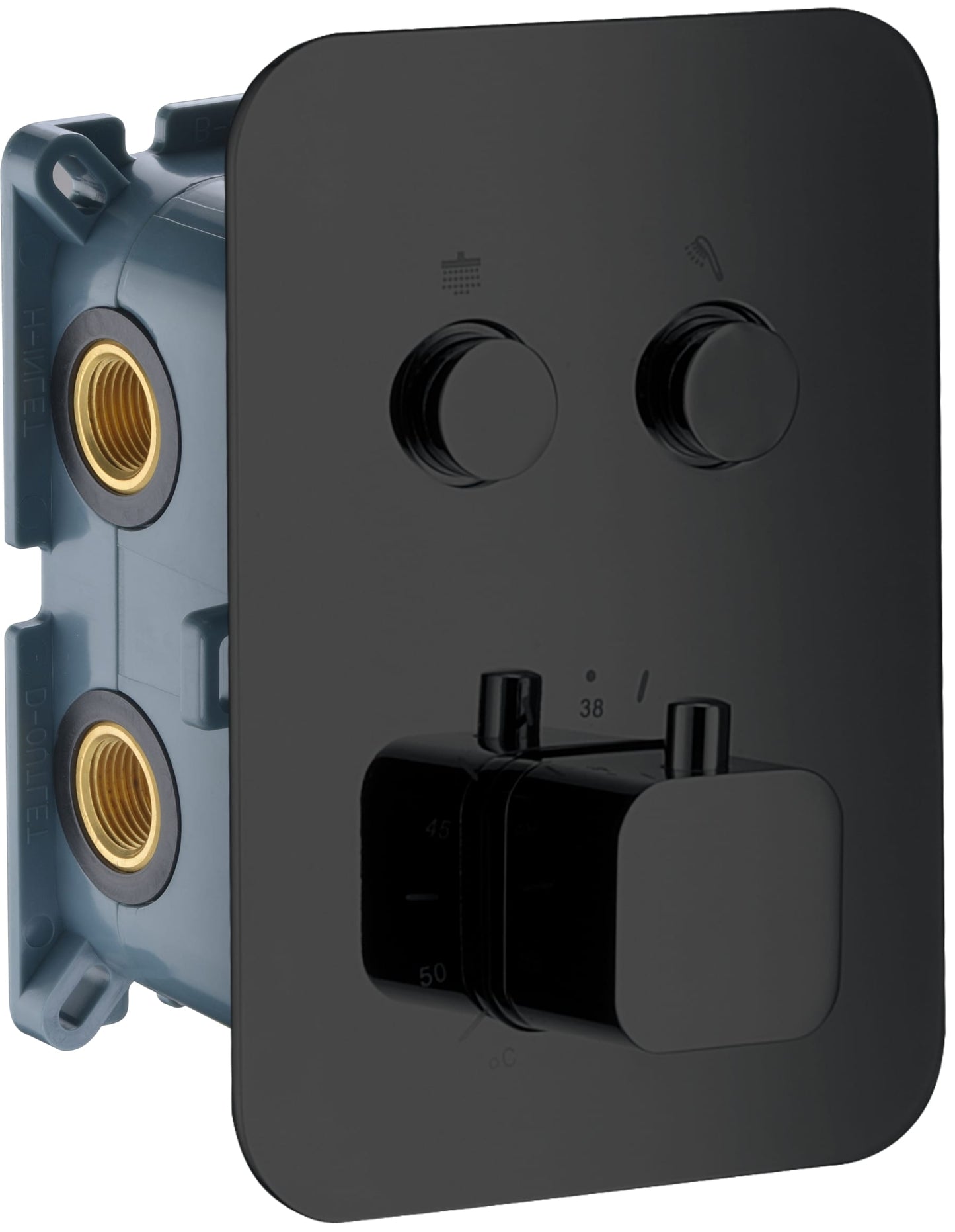 IMEX Concealed Thermostatic 2-Way Faucet – Matte Black