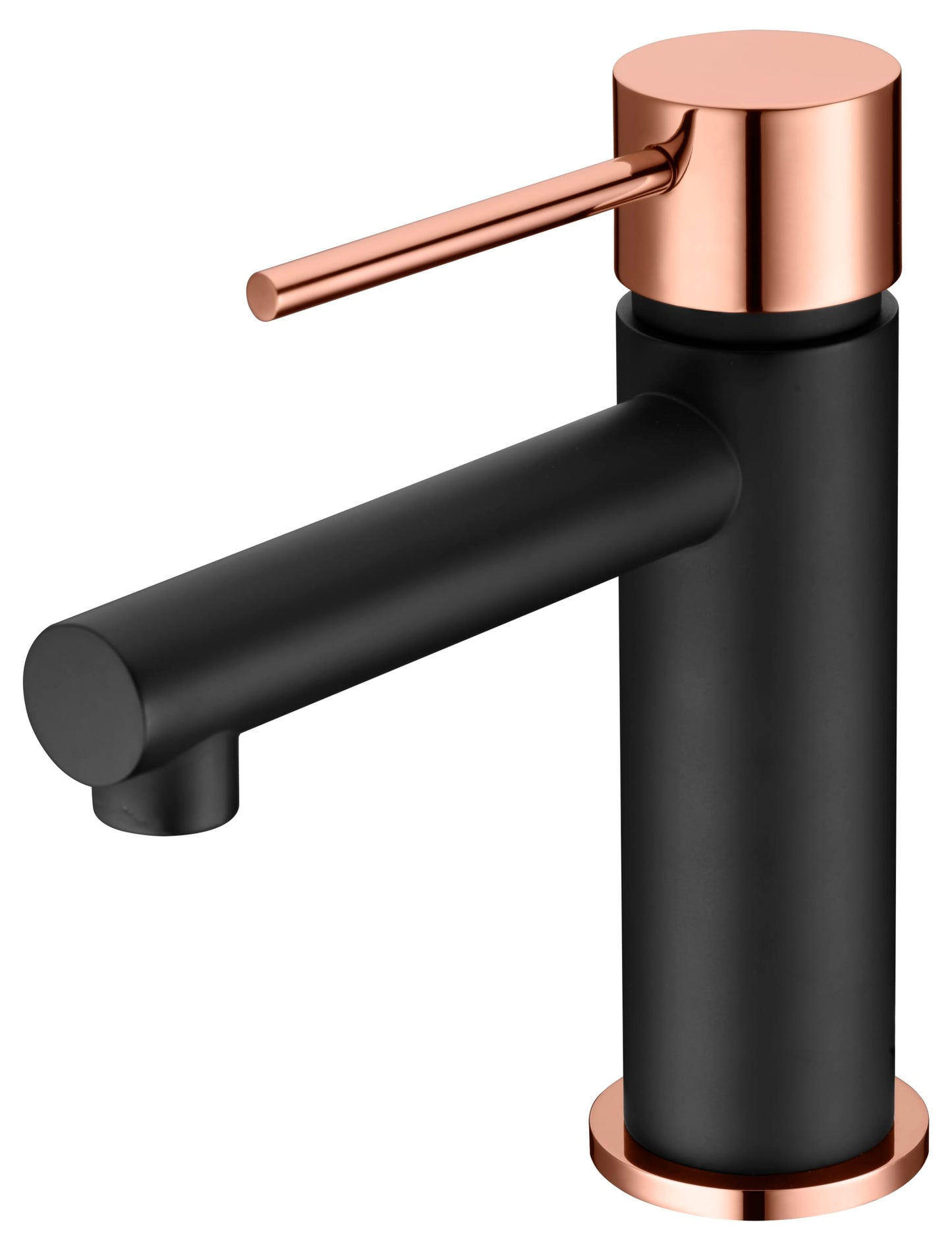 Single-Handle Basin Milos Black Rose Gold | IMEX