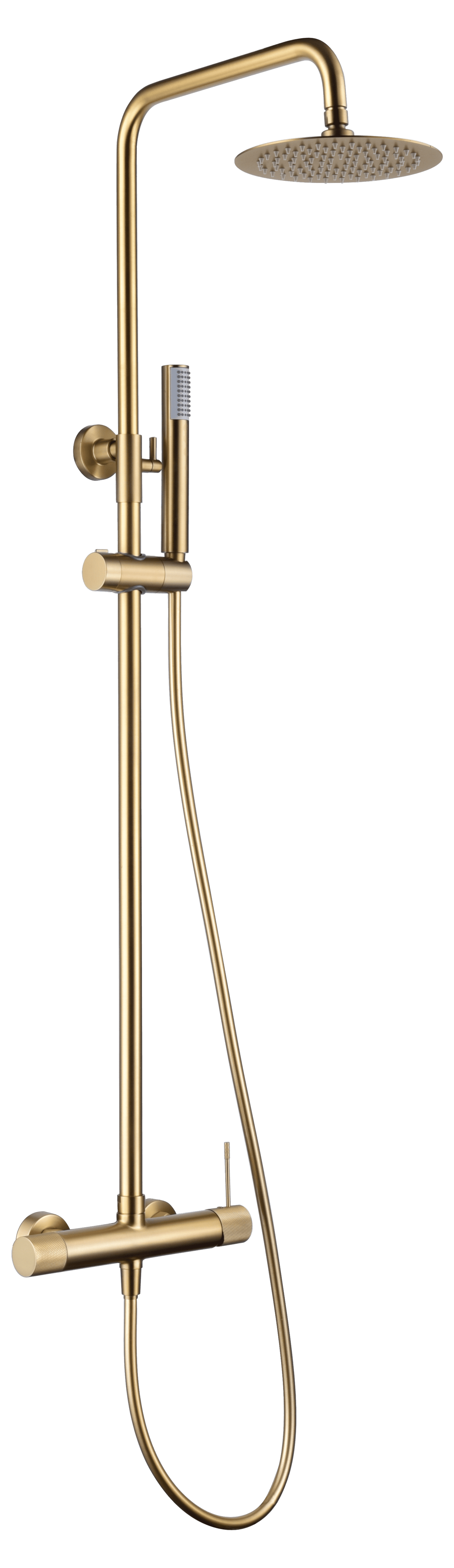 Duschset mit Einhebelmischer, gebürstetes Gold | IMEX