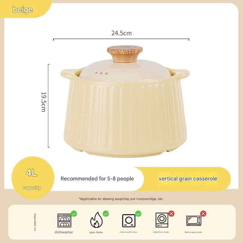 Modern Non Stick Ceramic Casserole Stew Pot