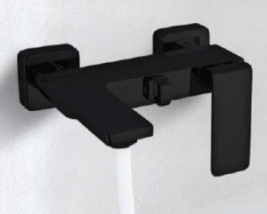 Matte Black Fiji Shower Faucet Modern Bathroom Set, view 2