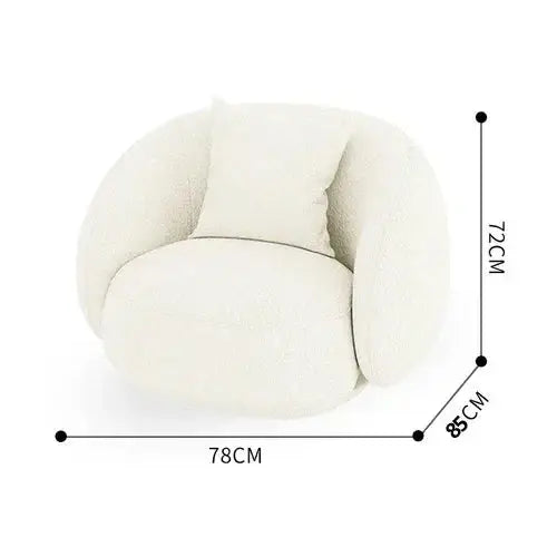 Italian Minimalist Nordic 2 Seater Couch Sofa - Accent Chair: 78 x 85 x 72 cm - Sofa