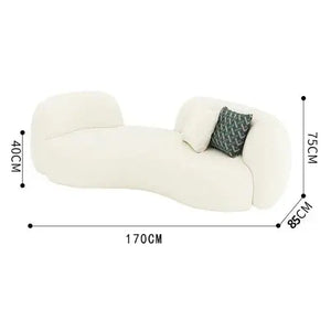 Italian Minimalist Nordic 2 Seater Couch Sofa - Sofa: 170 x 85 x 75 cm - Sofa