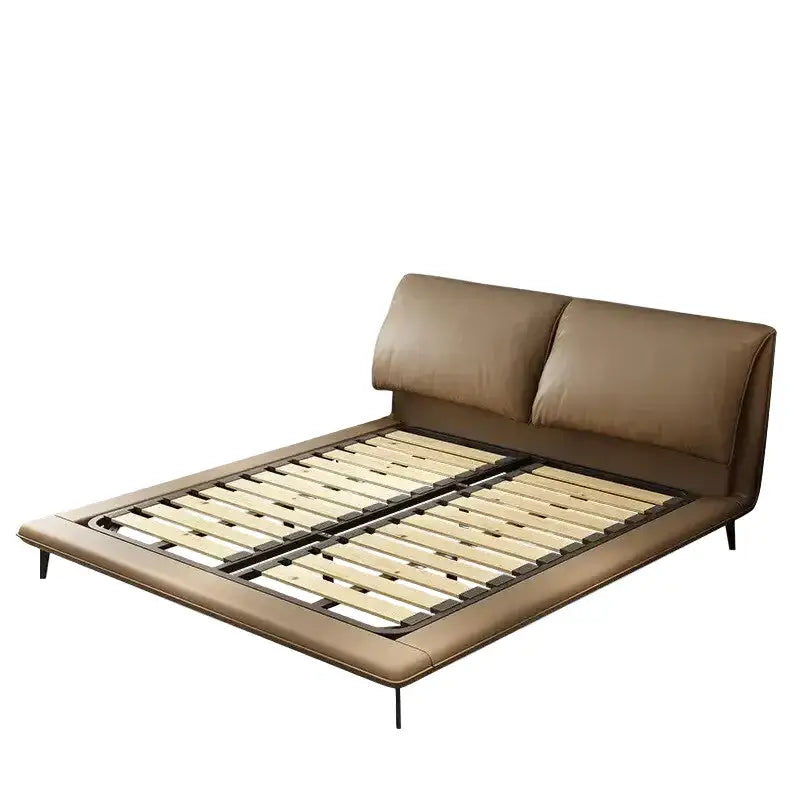 Italian Minimalist Soft Upholstered Bed Frame - Bedroom