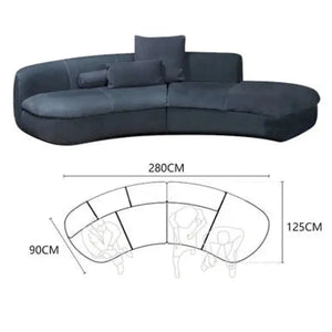 Modern Minimalist Italian Moon Sofa - 200cm Right - Sofa