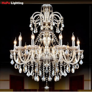 Long Crystal Luxury Chandelier Lamp - Chandelier