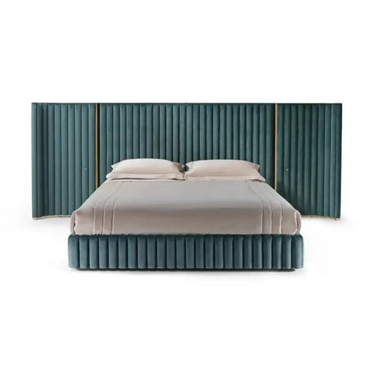 Luxury Widescreen Double Backrest Full Upholstered Bed Frame - Bed Frame - 180 x 200 cm - Bedroom