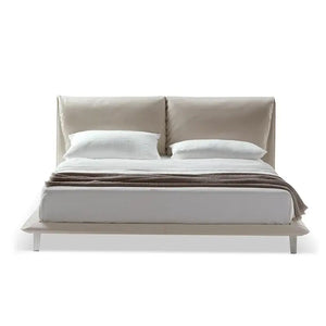 Minimalist Elephant Ear Layer Cowhide Bed Frame - Bedroom