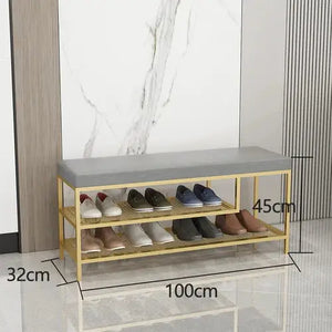 Modern 3 Tier Bamboo Shoe Rack - 100 x 45 x 32 cm - Shoe Rack