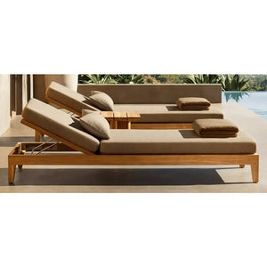 Modern aluminum 4-person outdoor sofa set with deep grey cushions and durable frame detail