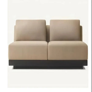 Modern aluminum outdoor sofa featuring weatherproof cushions and contemporary modular design for gardens