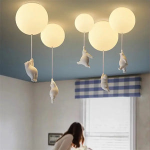 Modern Bear Ceiling Lights LED Cartoon Lamp - Lamps