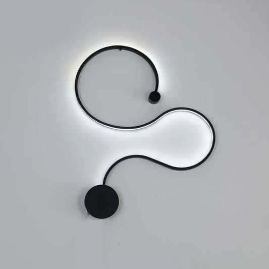Modern Black & White RGB LED Wall Lamps - Black Type A / Two color light - Lamps