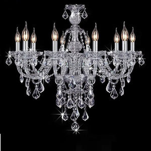 Crystal K9 Chandelier Polished Chrome Flush Mount Lighting - view 5