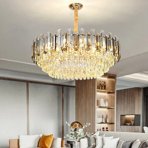Crystal Golden Chandelier Flush Mount Lighting 40-75cm