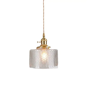 Modern Glass LED Pendant Switch Hanging Lamp - Clear - 17 x 20 x 150 cm / Not Inlcude Bulb - Ceiling Lamp