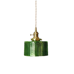 Modern Glass LED Pendant Switch Hanging Lamp - Green - 17 x 19.5 x 150 cm / Not Inlcude Bulb - Ceiling Lamp