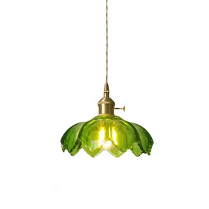 Modern Glass LED Pendant Switch Hanging Lamp - Green - 20 x 16 x 150 cm / Not Inlcude Bulb - Ceiling Lamp