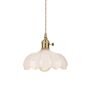 Modern Glass LED Pendant Switch Hanging Lamp - White - 20 x 9 x 150 cm / Not Inlcude Bulb - Ceiling Lamp