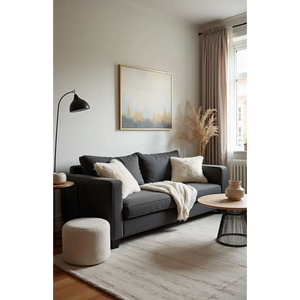 Modern Italian Style L Shaped Couch Sofa - Gray - Sofa