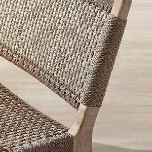 Modern Japanese Garden Sofa in neutral tones showing waterproof fabric texture and contemporary japandi design details.