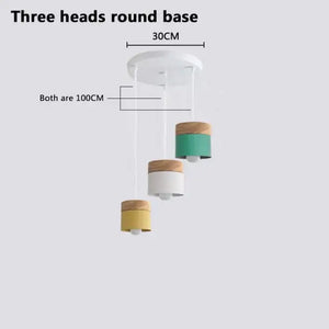 Modern Macaron Iron Wood Pendant Lamp - Pendant Lamp