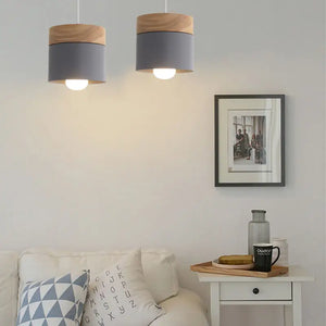 Modern Macaron Iron Wood Pendant Lamp - Pendant Lamp