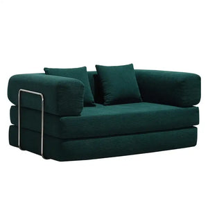 Modern Minimalist Corduroy Bed Compressed Sofa - Green / Two Seat - Compressed Sofa