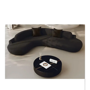 Modern Minimalist Curved Coffee Table Sofa Set - 180x280x70cm 2 - Compressed Sofa