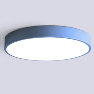 Modern Minimalist LED Flush Mount Ceiling Lamp - Blue / D23CM-12W / Neutral Light - 4000k - Ceiling Lamp