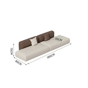 Modern Minimalist Nordic PU Leather Compressed Sofa Set - 380X80X70CM - Compressed Sofa